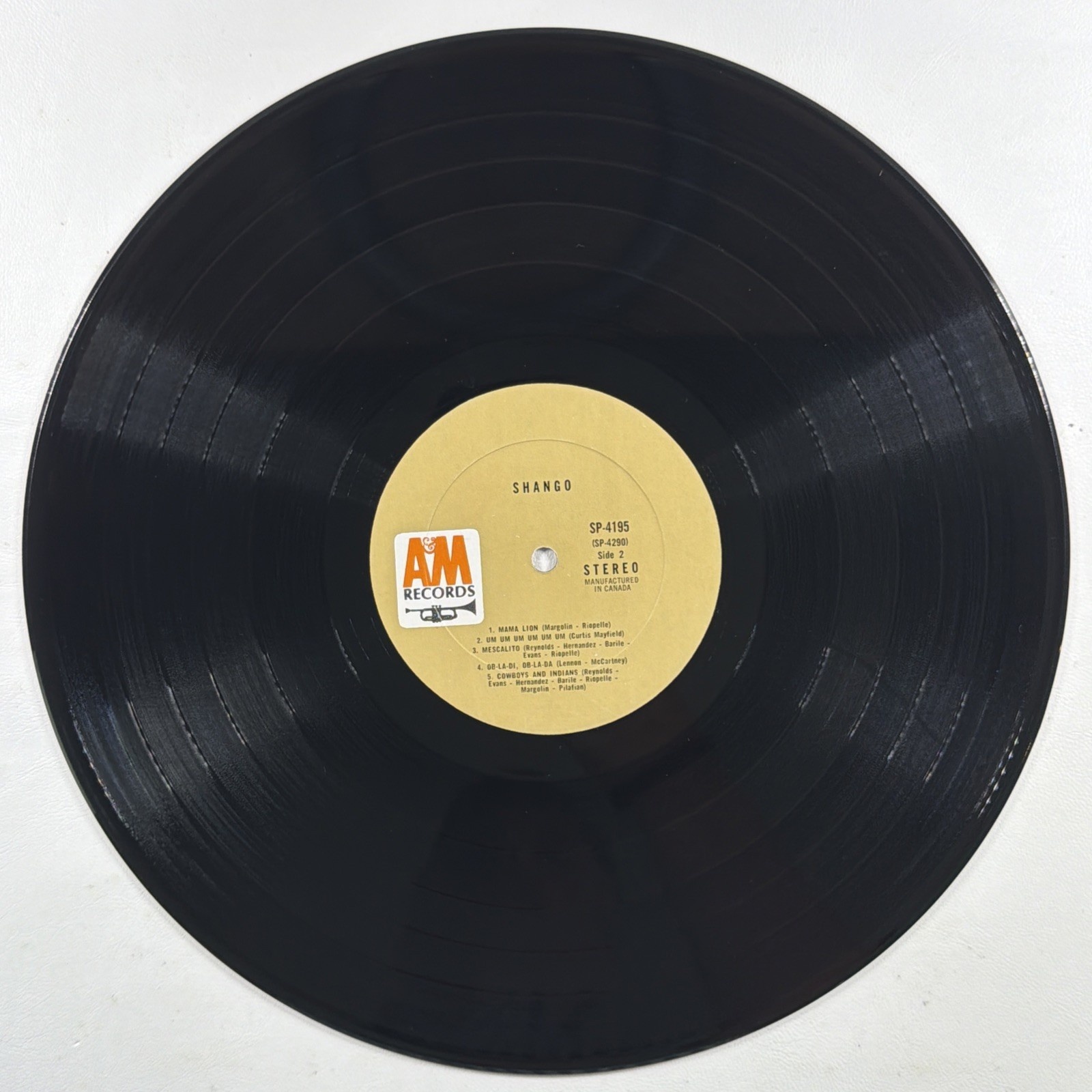 Shango - Self Titled LP A&M Records SP 4195 VG+ Canada 1969 Rock Latin - Image 4