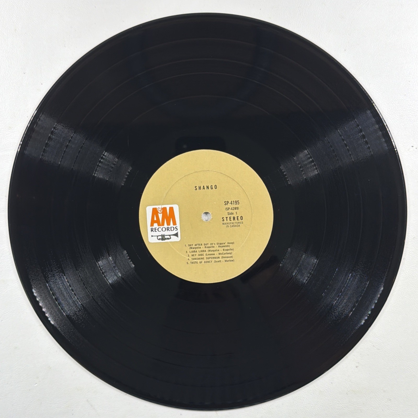 Shango - Self Titled LP A&M Records SP 4195 VG+ Canada 1969 Rock Latin - Image 5