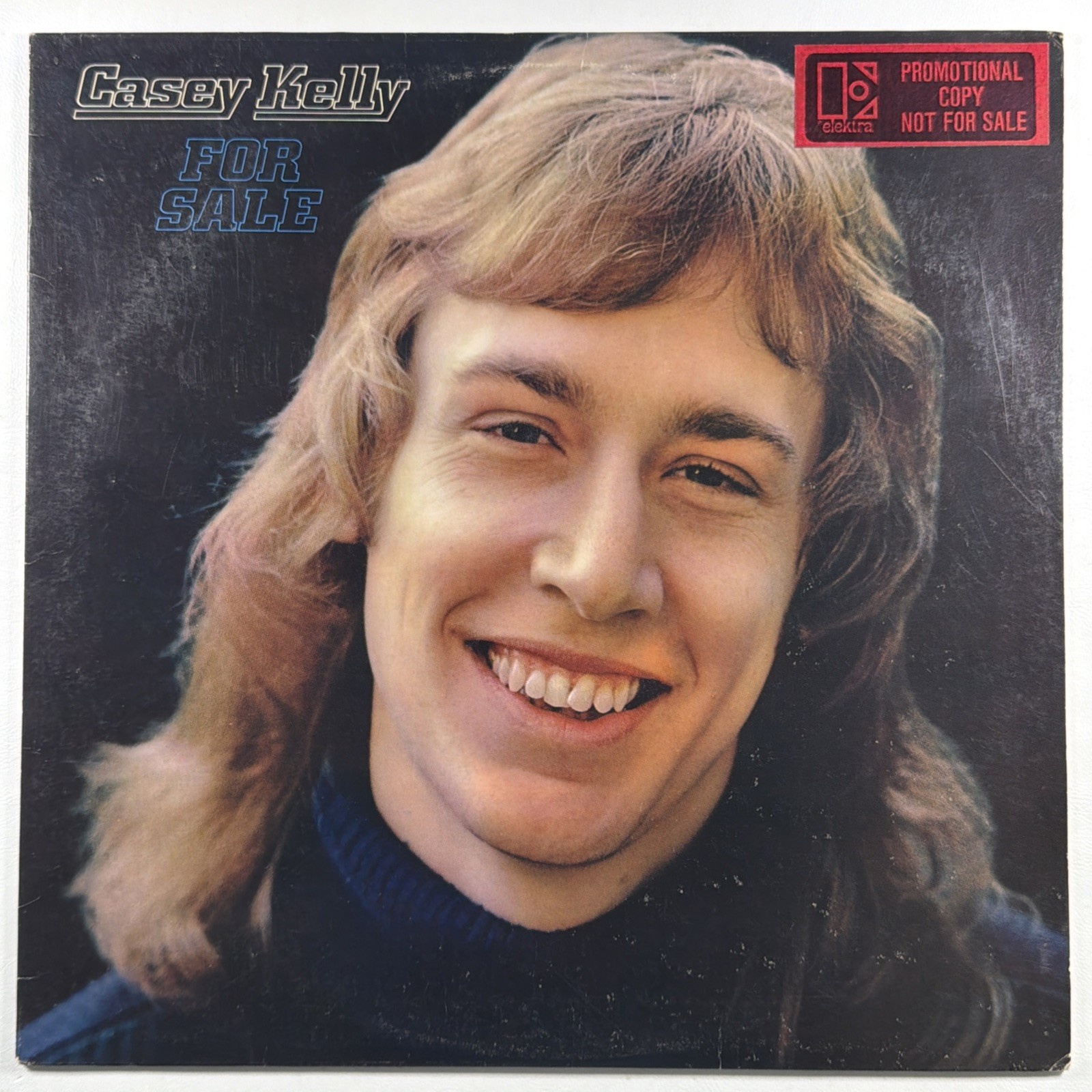 Casey Kelly - For Sale LP Elektra Records EKS 75072 EX White Promo 1974 Country