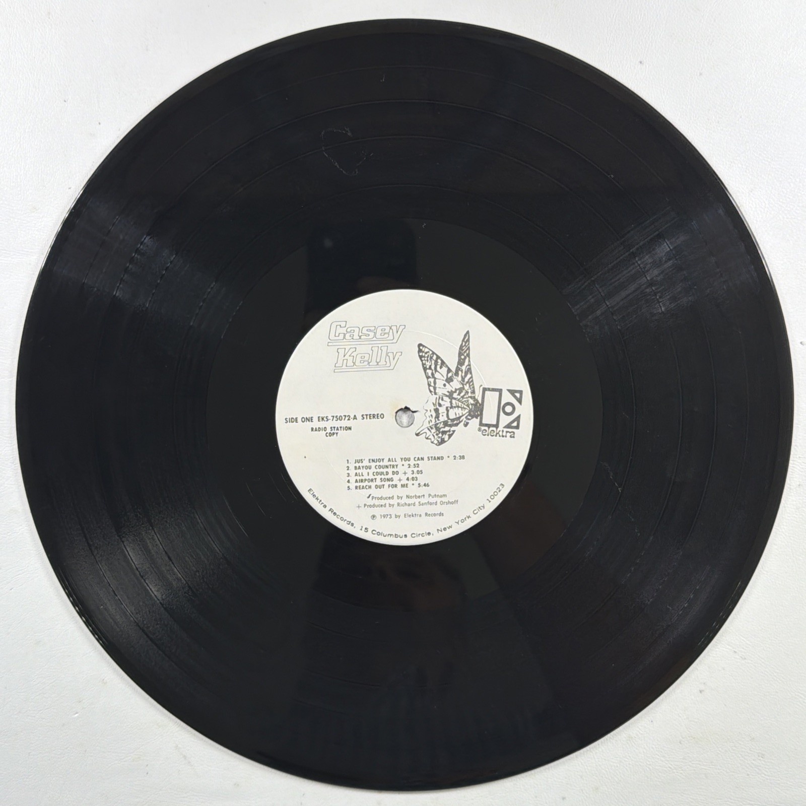 Casey Kelly - For Sale LP Elektra Records EKS 75072 EX White Promo 1974 Country - Image 5