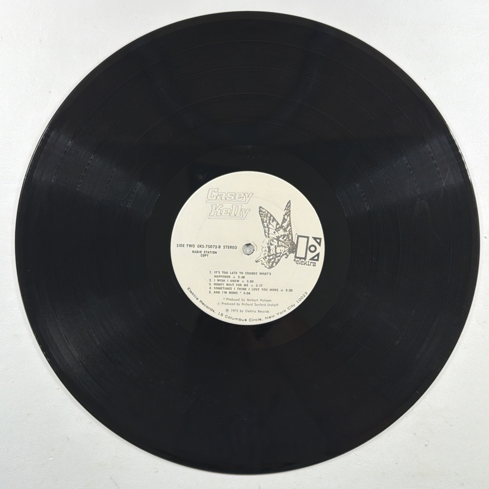 Casey Kelly - For Sale LP Elektra Records EKS 75072 EX White Promo 1974 Country - Image 6