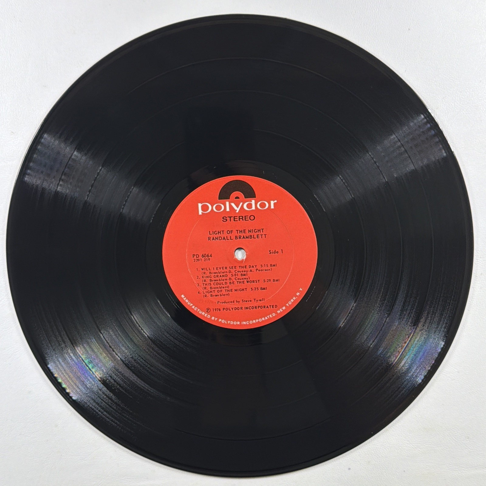 Randall Bramblett - Light Of The Night LP Polydor PD 6064 EX 1976 Blues Rock - Image 5