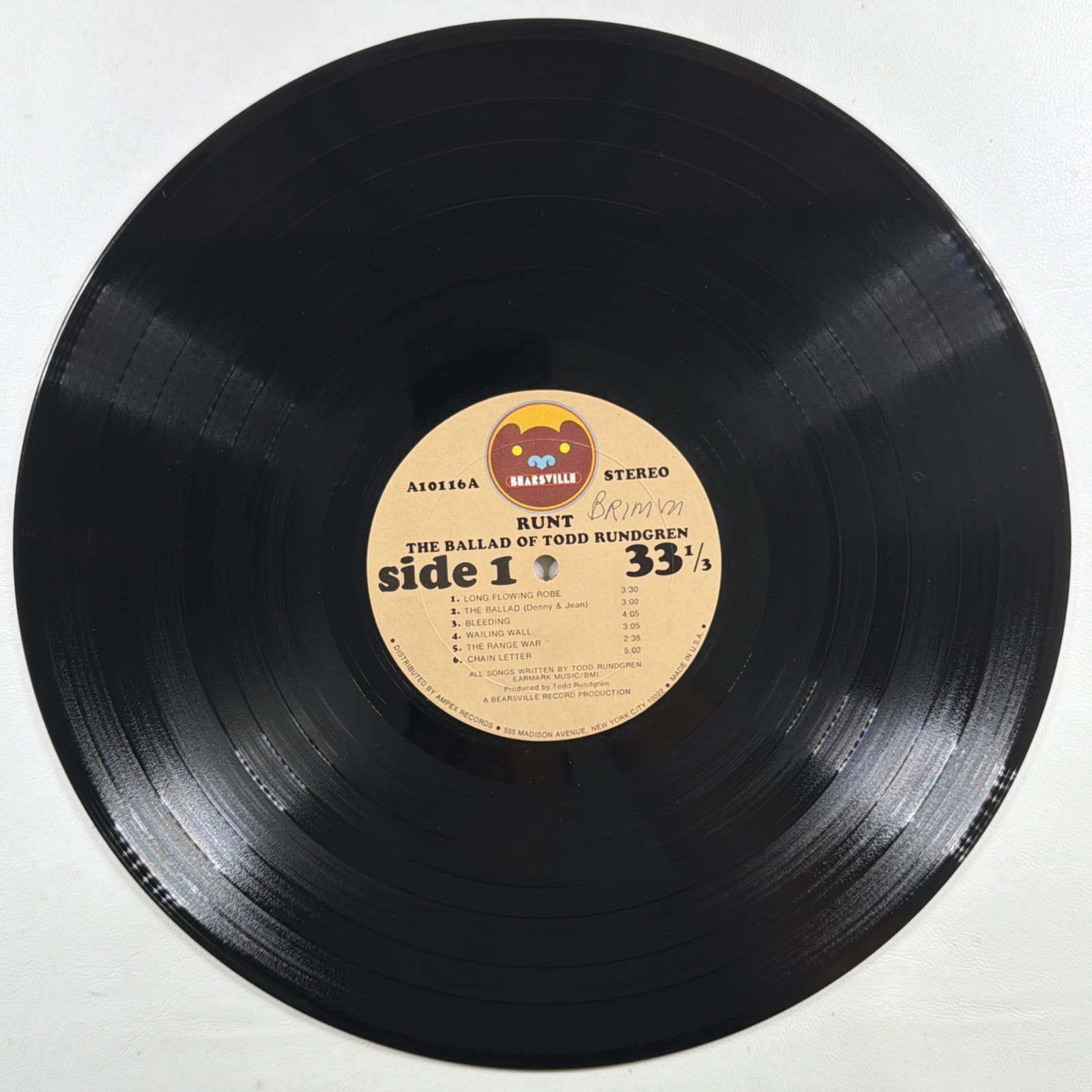 Todd Rundgren - Runt The Ballad Of Todd Rundgren LP Bearsville A-10116 EX 1971 - Image 7