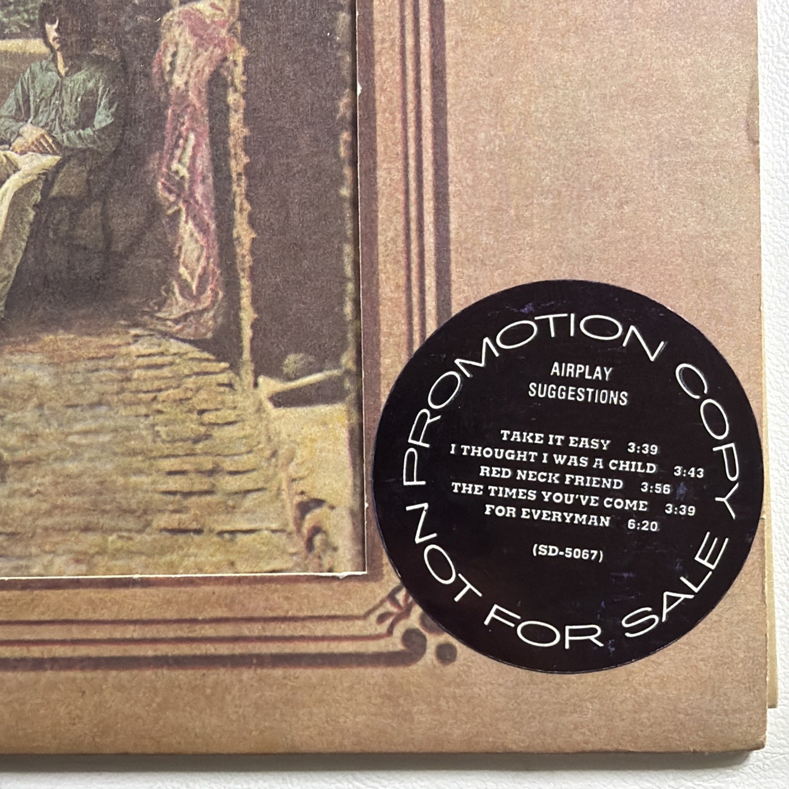 Jackson Browne - For Everyman LP Asylum SD 5067 EX White Label Promo 1973 - Image 2