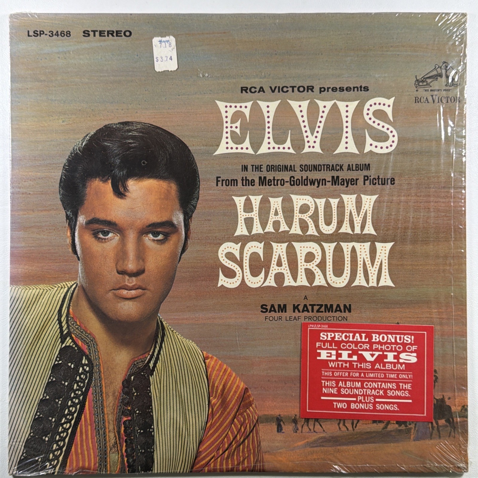 Elvis Presley - Harum Scarum LP RCA Victor LSP-3468 NM Shrink Hype Stereo 1965