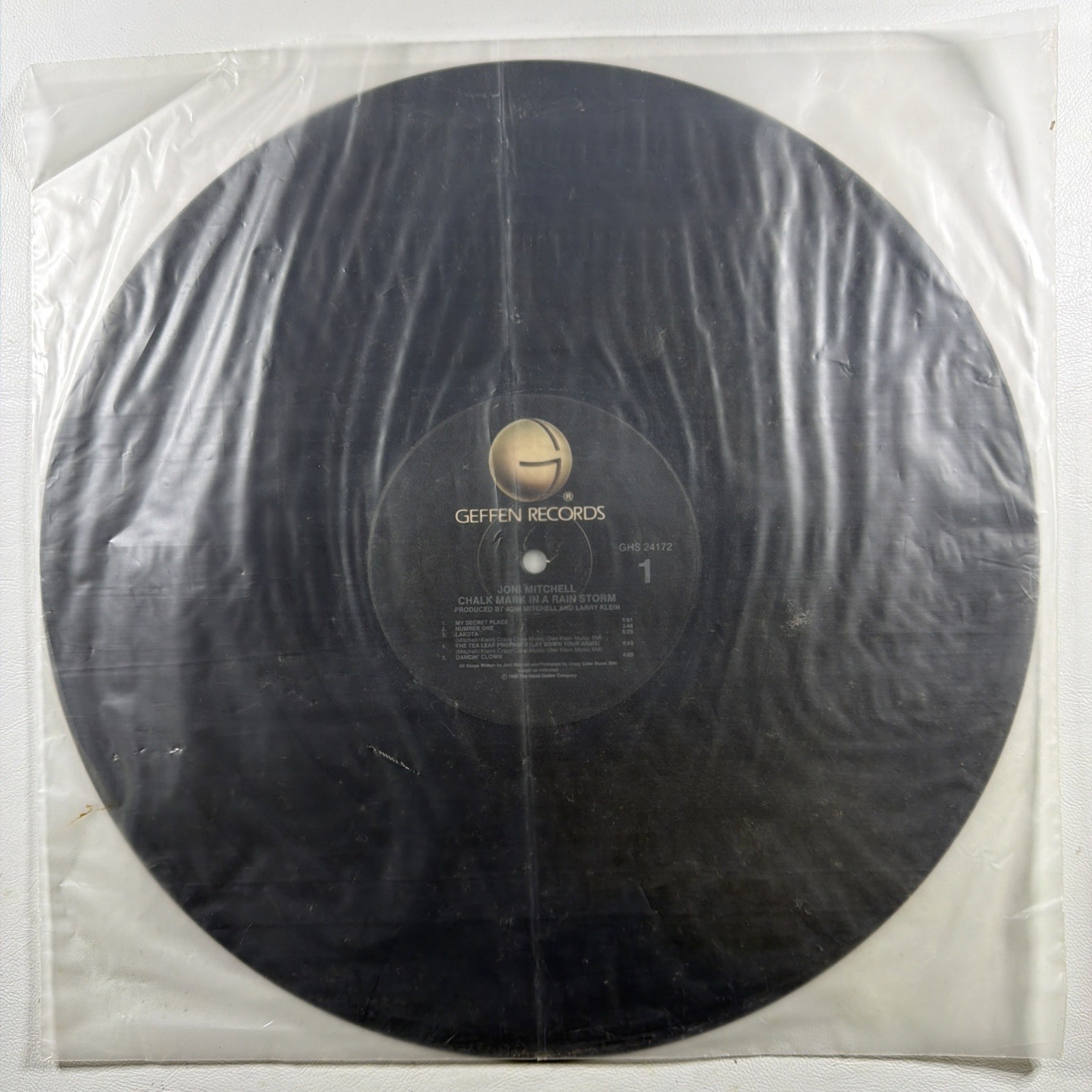 Joni Mitchell - Chalk Mark In A Rain Storm LP GEFFEN GHS 24172 NM 1988 Gate - Image 5