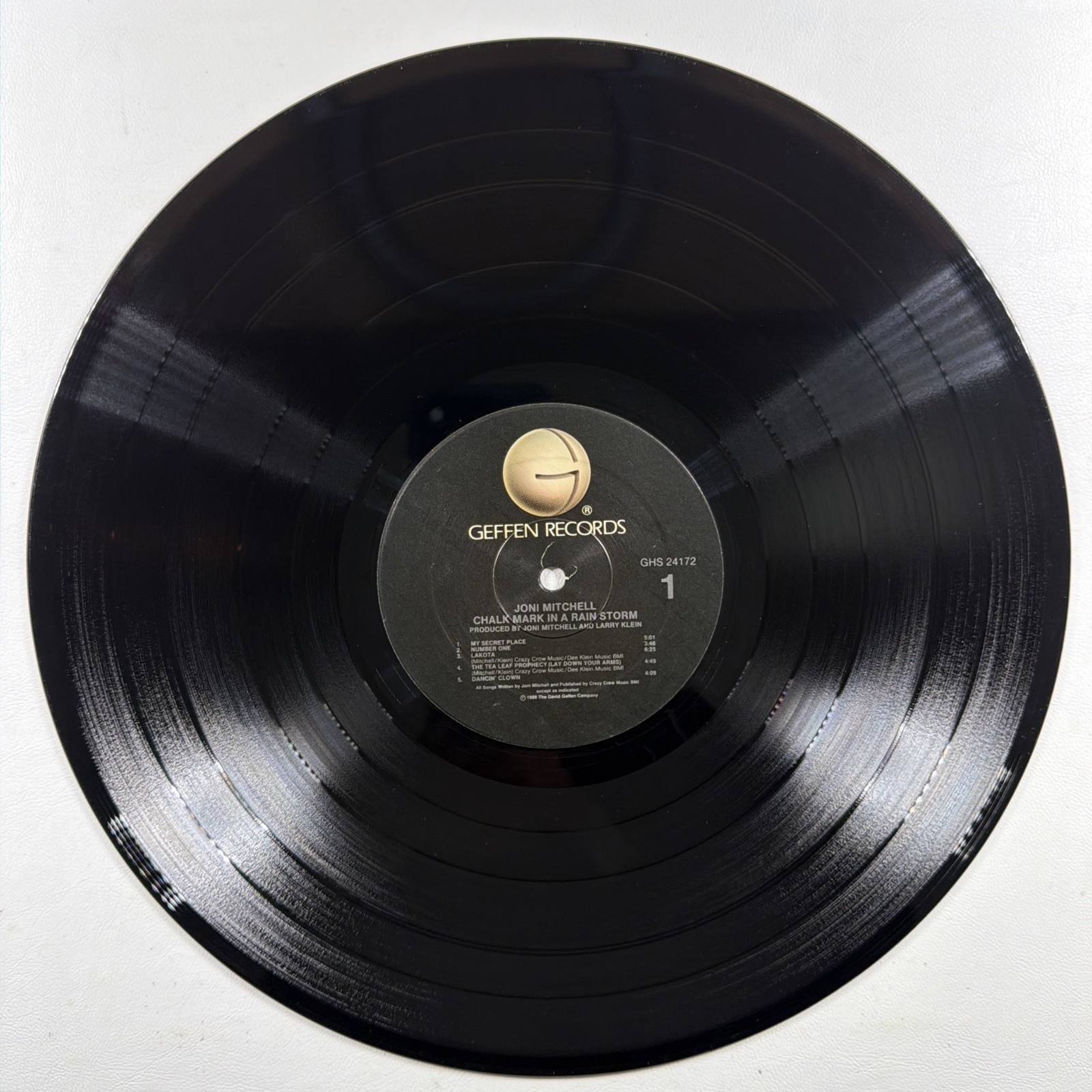 Joni Mitchell - Chalk Mark In A Rain Storm LP GEFFEN GHS 24172 NM 1988 Gate - Image 6