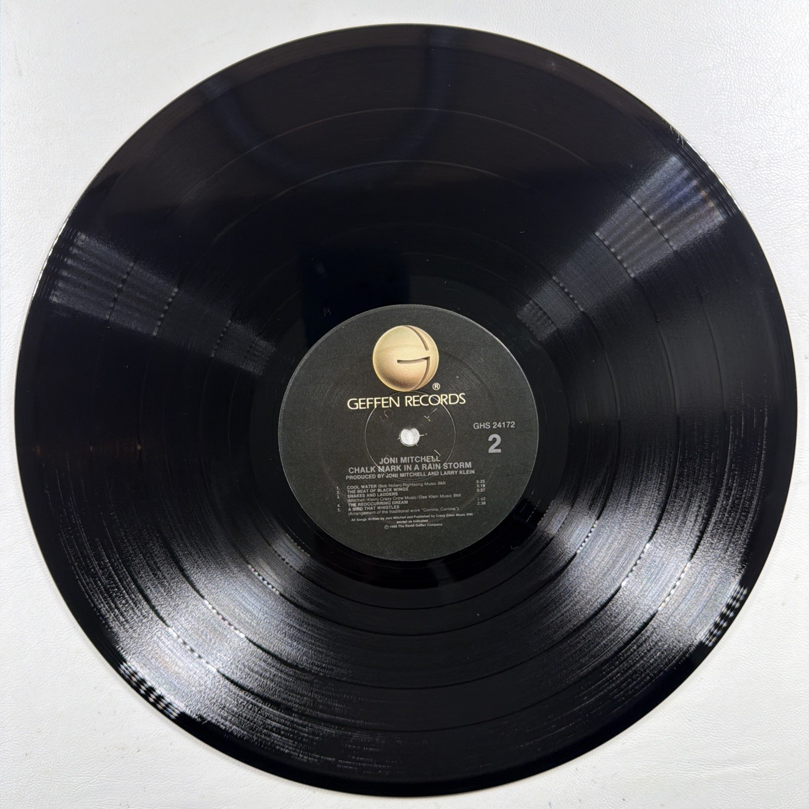 Joni Mitchell - Chalk Mark In A Rain Storm LP GEFFEN GHS 24172 NM 1988 Gate - Image 7