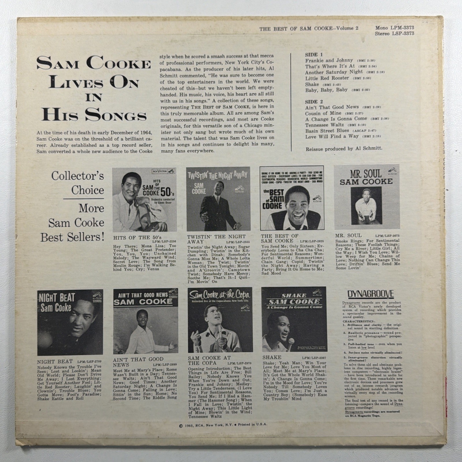 Sam Cooke -The Best of Sam Cooke Vol 2 LP RCA Victor LSP-3373 VG+ 1965 - Image 2