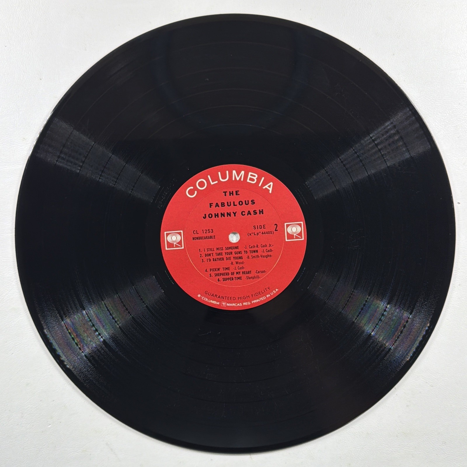 Johnny Cash - The Fabulous Johnny Cash LP Columbia CL 1253 EX 1963 Shrink Mono - Image 4