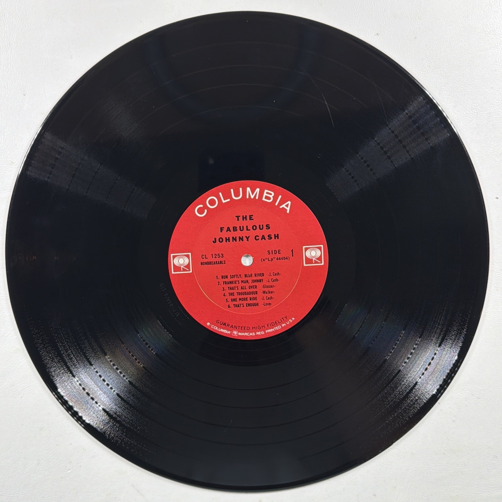 Johnny Cash - The Fabulous Johnny Cash LP Columbia CL 1253 EX 1963 Shrink Mono - Image 5