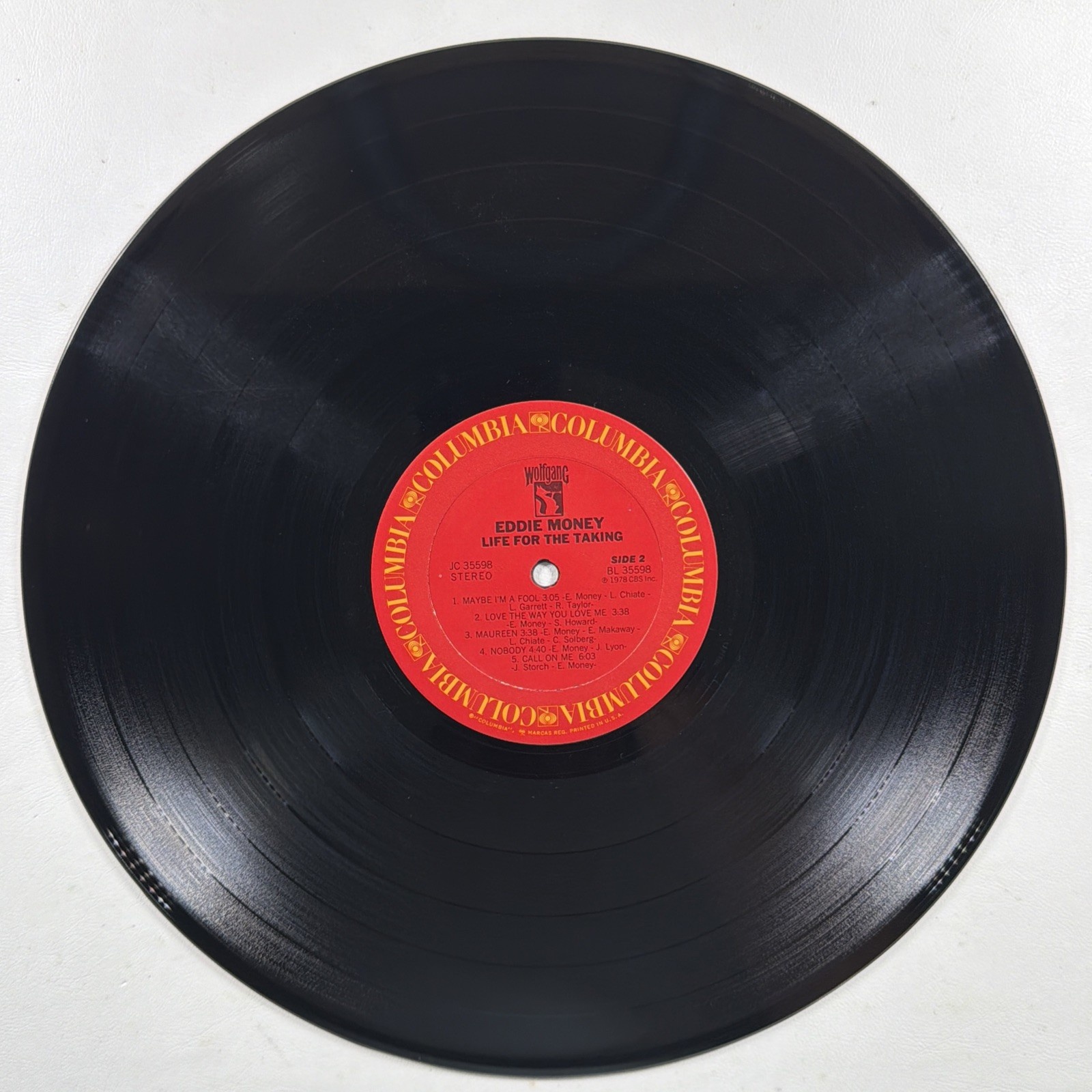 Eddie Money - Life For The Taking LP Columbia AL 35598 EX Promo 1978 Rock - Image 5
