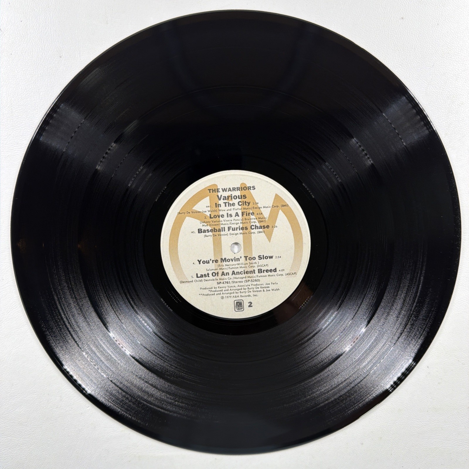 The Warriors Original Soundtrack LP A&M Records SP 4761 NM 1979 PROMO Joe Walsh - Image 6