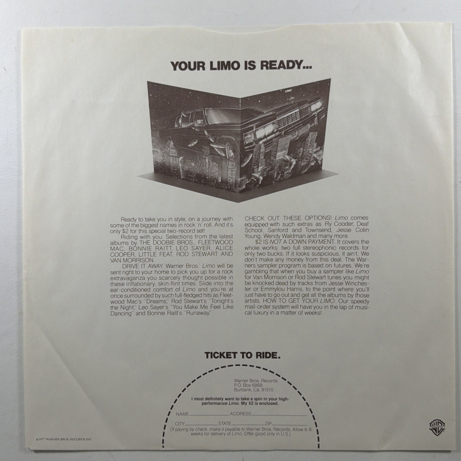 Rahsaan Roland Kirk - Boogie Woogie String Along LP Warner BSK3085 EX Promo 1978 - Image 3