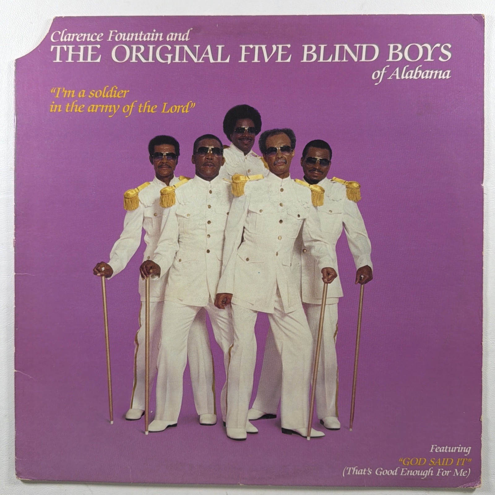 Clarence Fountain Five Blind Boys I’m A Soldier In The Army Of The Lord LP VG+