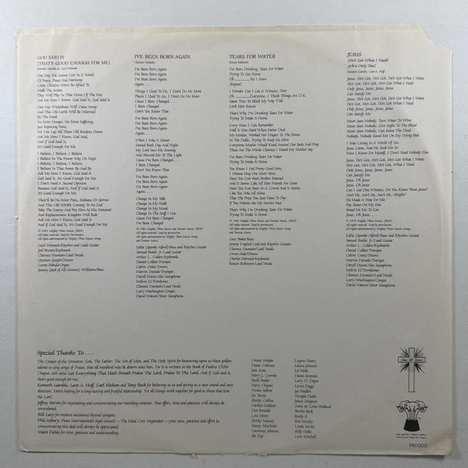 Clarence Fountain Five Blind Boys I’m A Soldier In The Army Of The Lord LP VG+ - Image 3