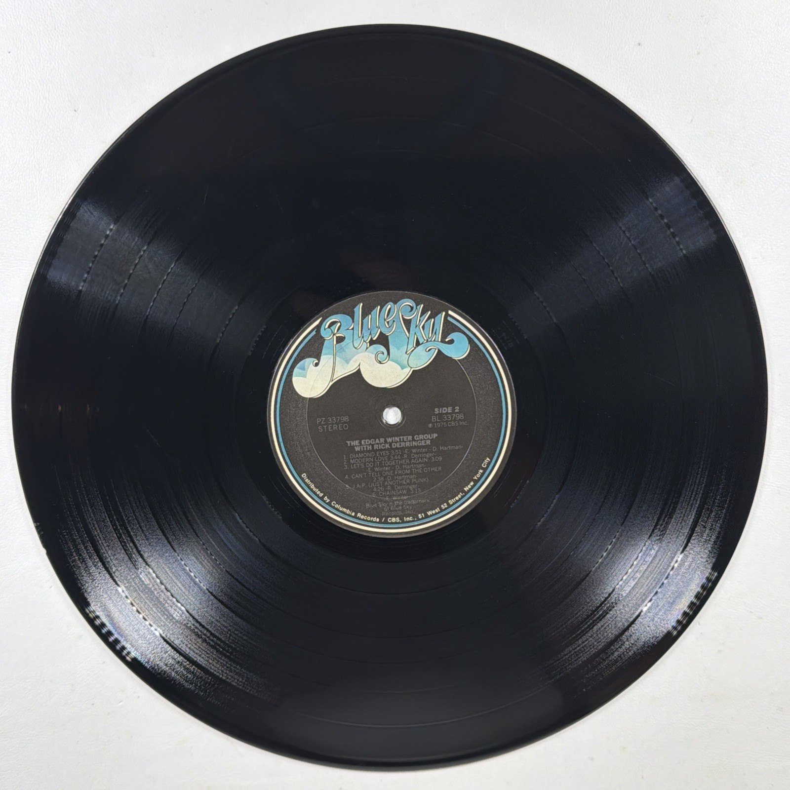 The Edgar Winter Group w/Rick Derringer - Self Titled LP Blue Sky PZ 33798 VG+ - Image 4