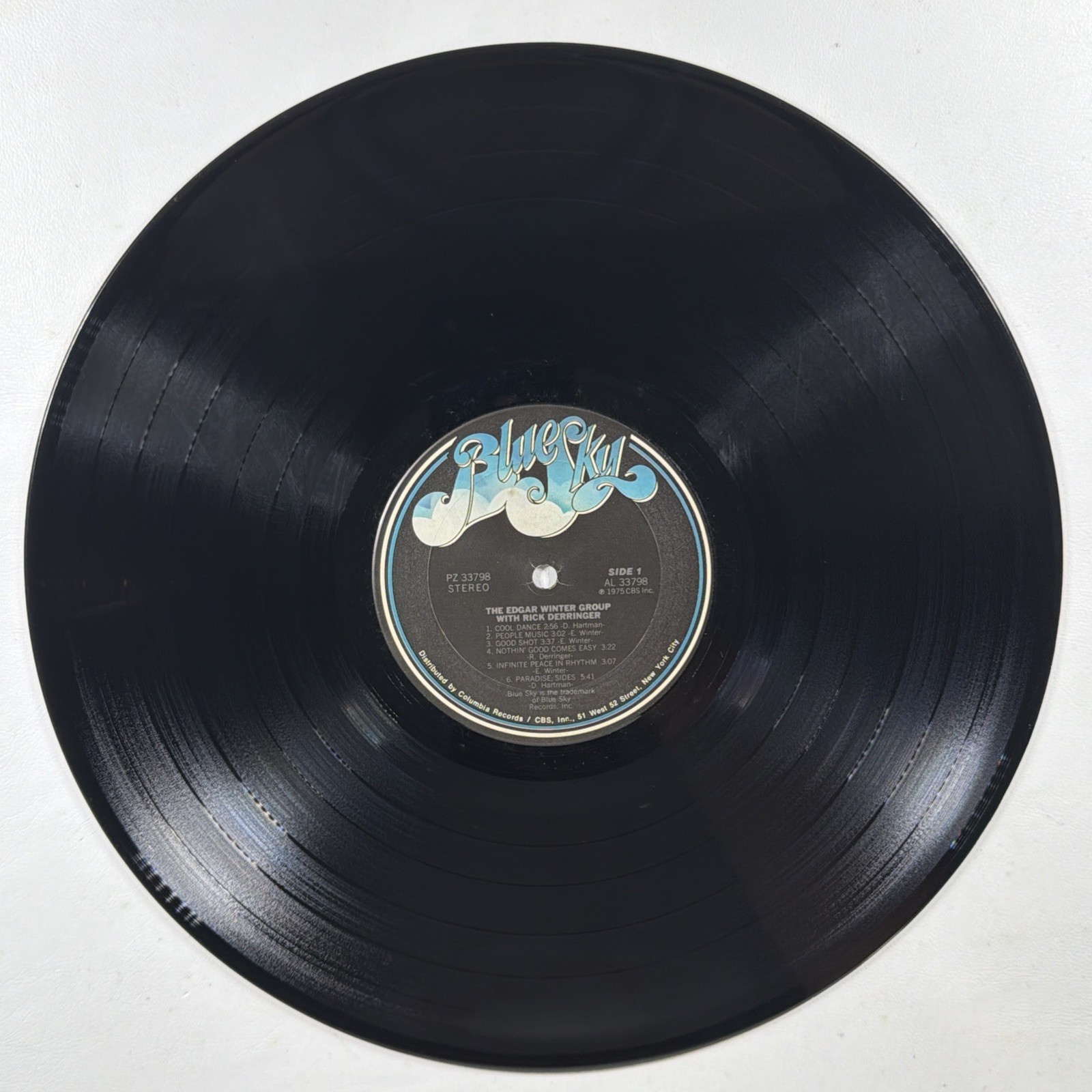 The Edgar Winter Group w/Rick Derringer - Self Titled LP Blue Sky PZ 33798 VG+ - Image 5