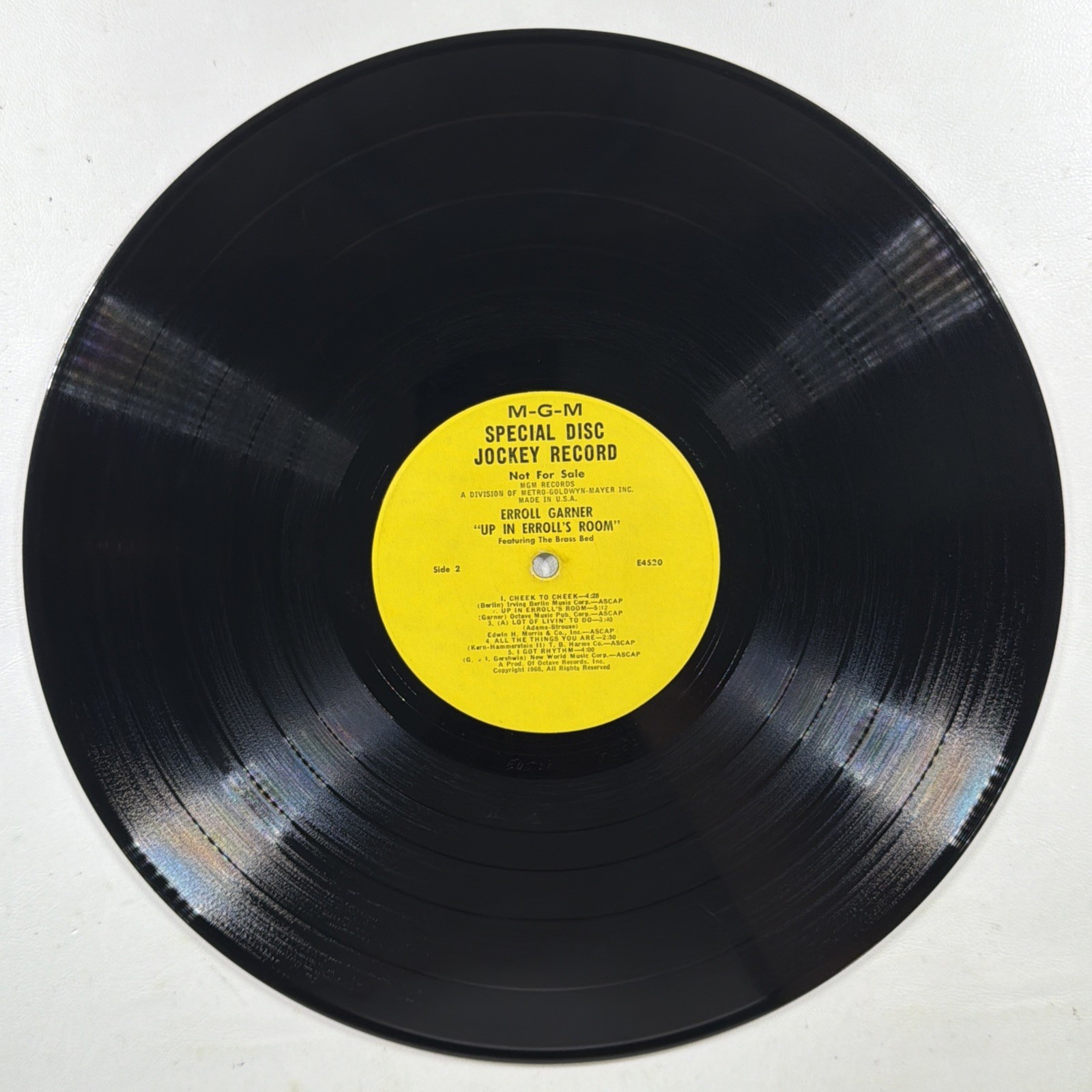Erroll Garner - Up In Erroll's Room LP MGM Records SE-4520 VG+ Promo Mono 1968 - Image 5
