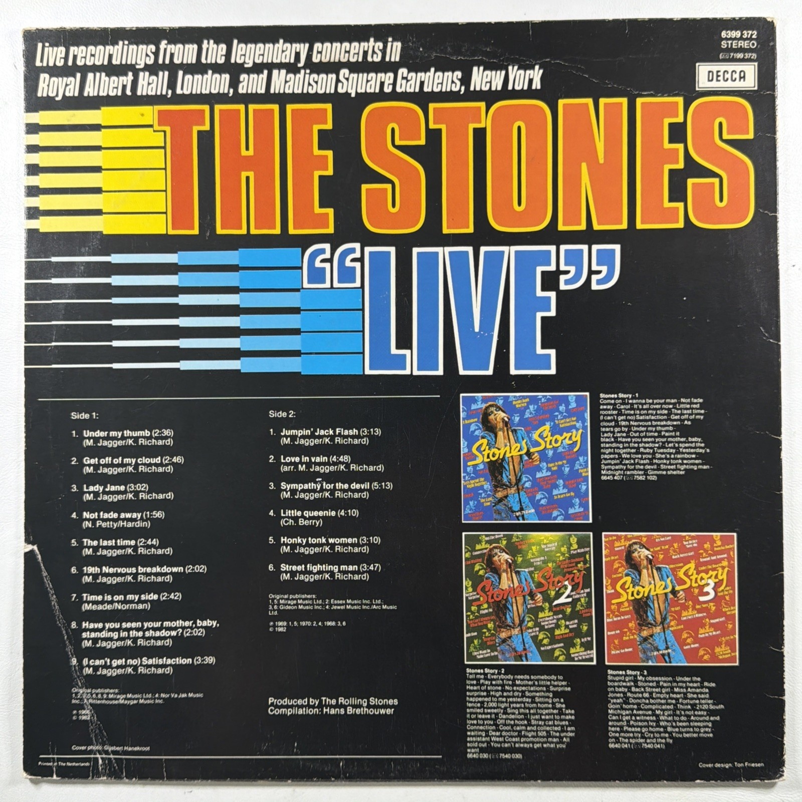 Rolling Stones - Live LP Decca 6399 372 Netherlands 1982 Royal Albert Hall & MSG - Image 2