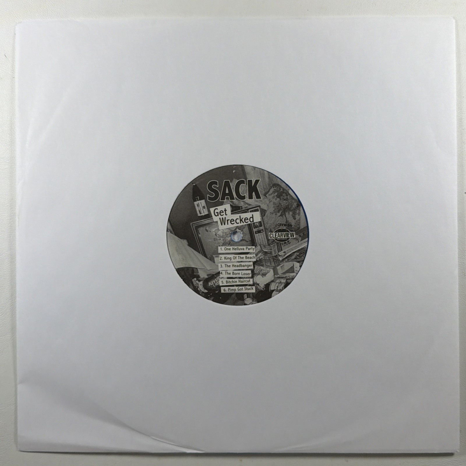 SACK - Get Wrecked LP Clearview Records CRVW-54 NM Ltd Ed 333/500 2020 Blue - Image 4