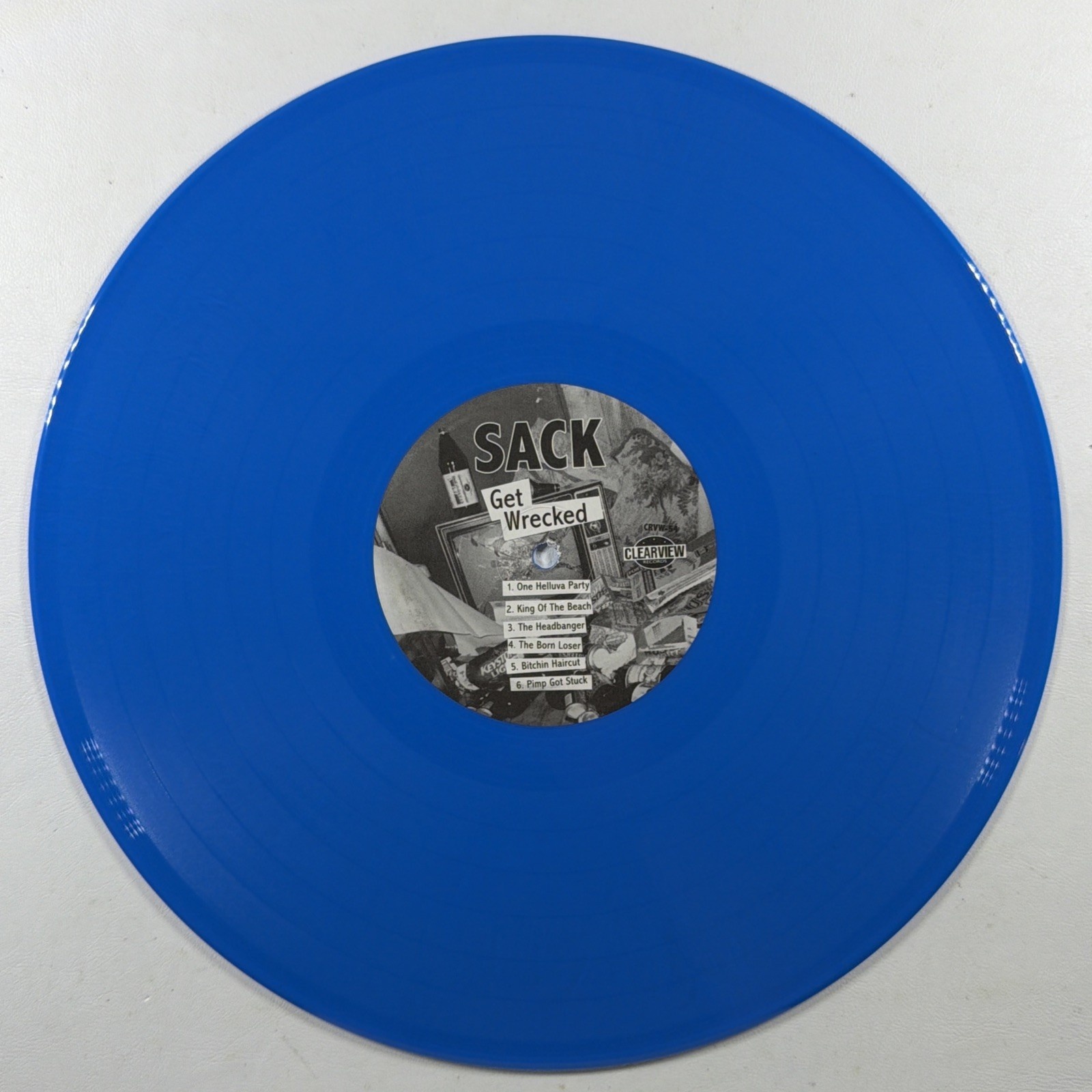 SACK - Get Wrecked LP Clearview Records CRVW-54 NM Ltd Ed 333/500 2020 Blue - Image 5