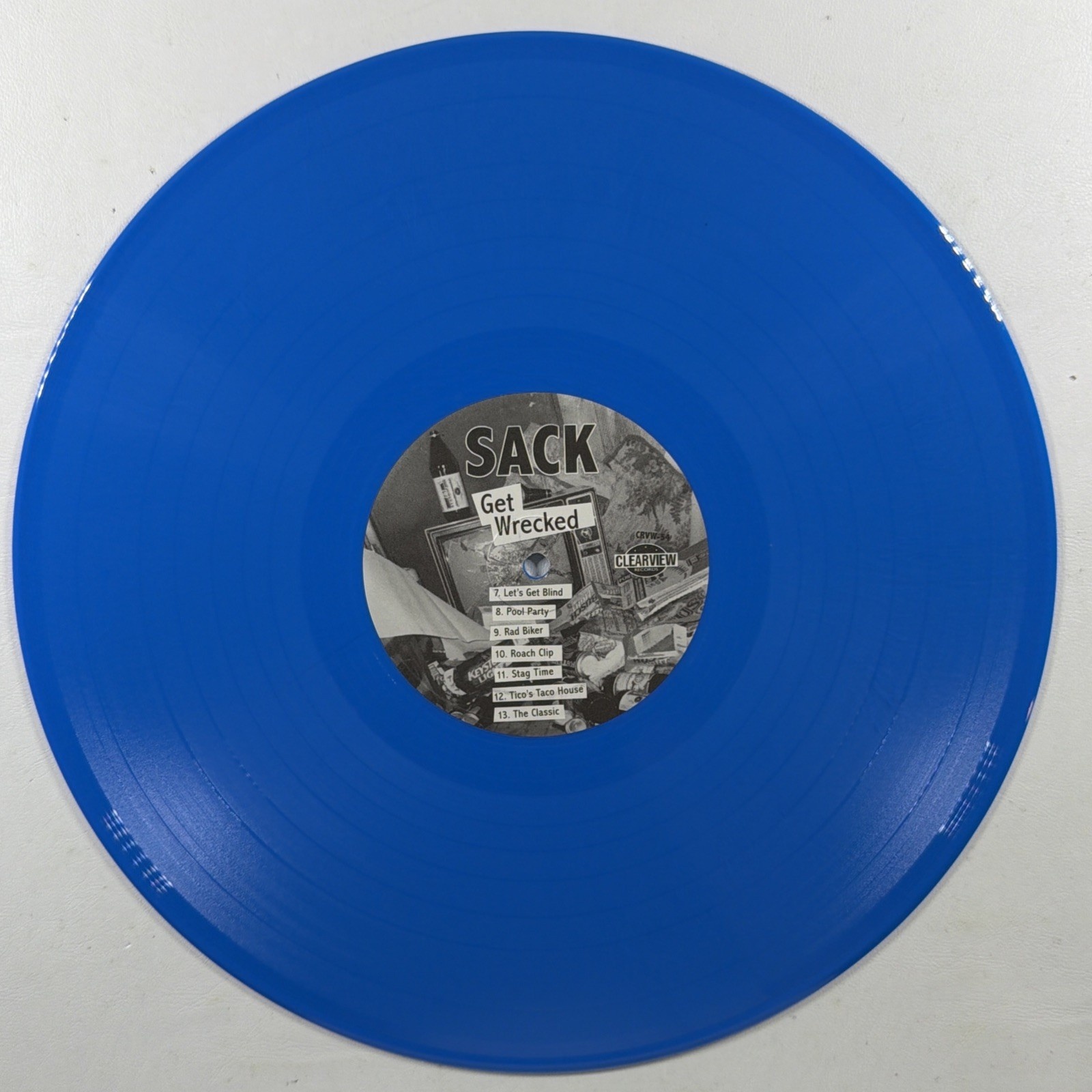 SACK - Get Wrecked LP Clearview Records CRVW-54 NM Ltd Ed 333/500 2020 Blue - Image 6