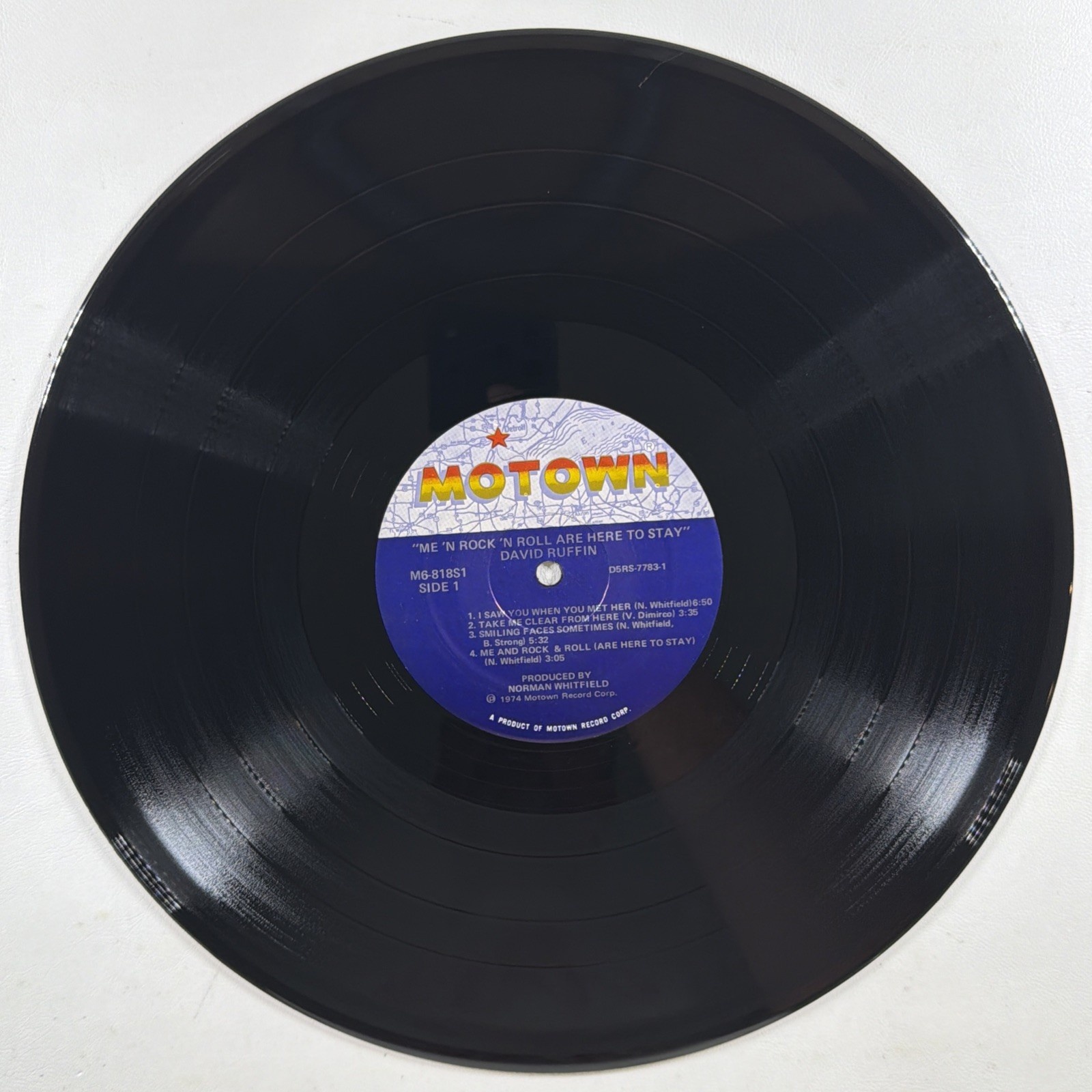 David Ruffin - Me'n Rock'n Roll Are Here To Stay LP Motown EX Promo 1974 Die-Cut - Image 7