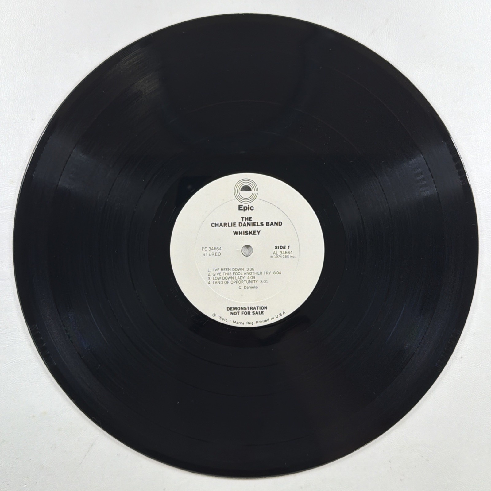 The Charlie Daniels Band - Whiskey LP Epic Records PE 34664 NM White Promo 1977 - Image 5