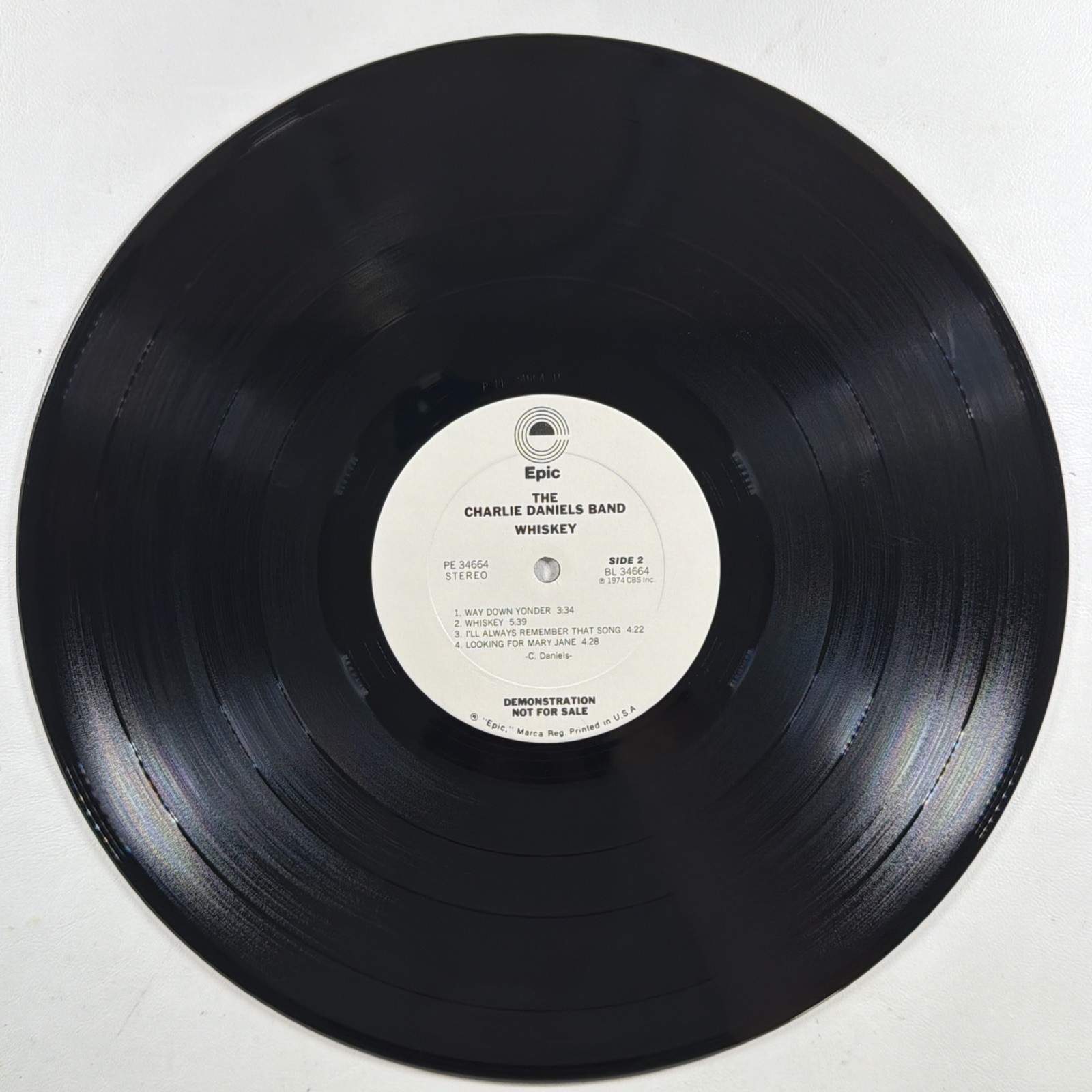 The Charlie Daniels Band - Whiskey LP Epic Records PE 34664 NM White Promo 1977 - Image 6