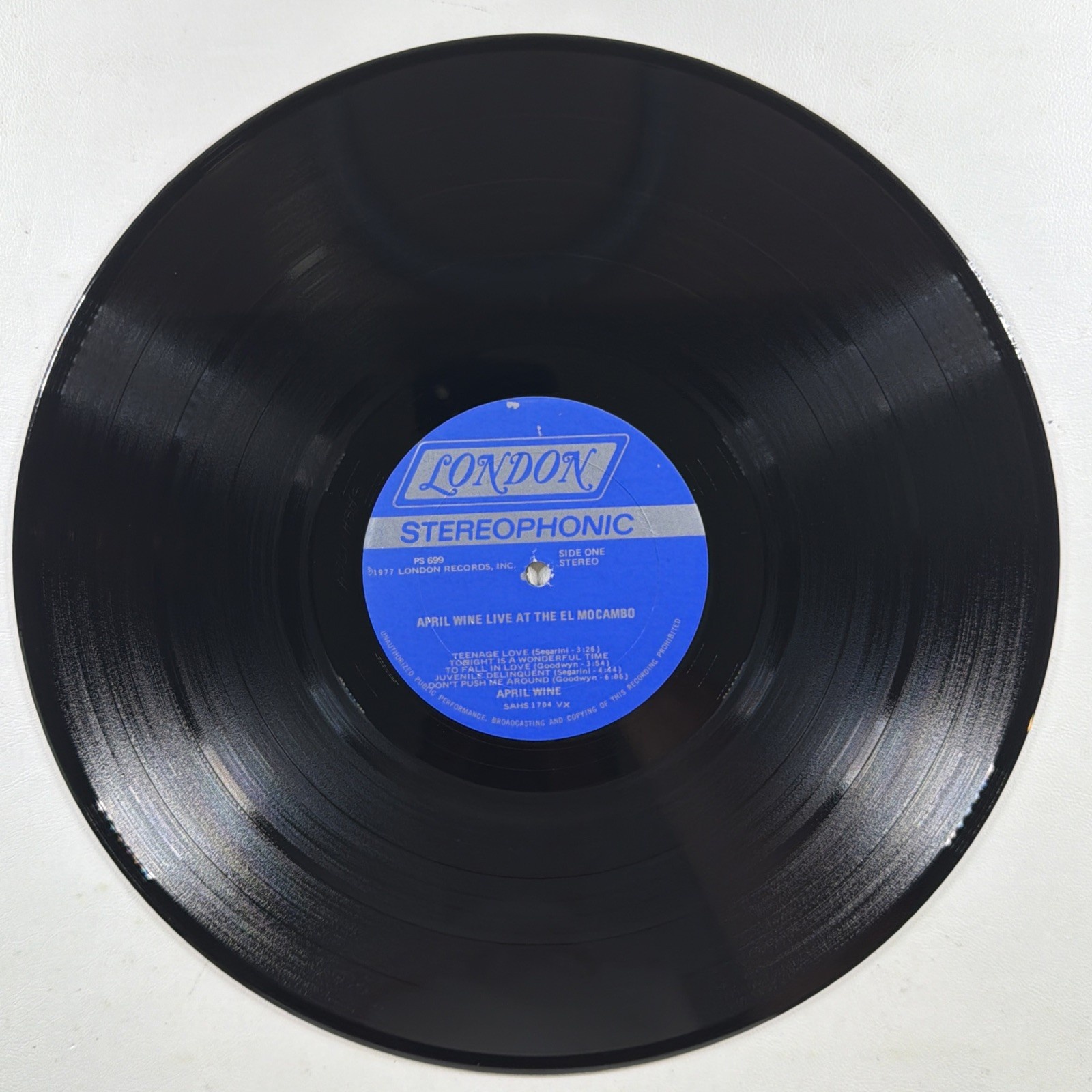 April Wine - Live at the El Mocambo LP London PS 699 NM 1977 Promo - Image 6