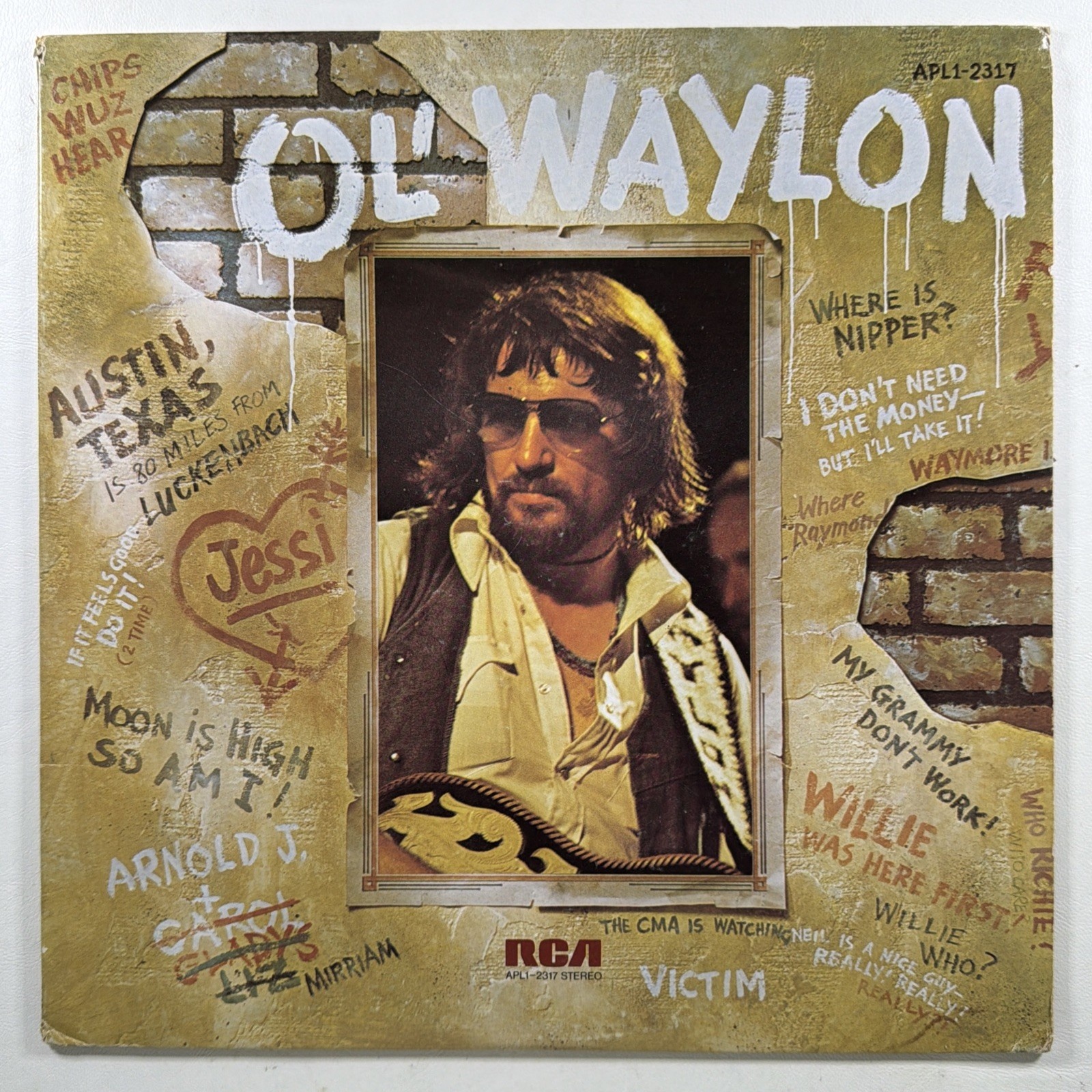 Waylon Jennings - Ol' Waylon LP RCA AFL1-2317 VG+ 1977 Promo Country