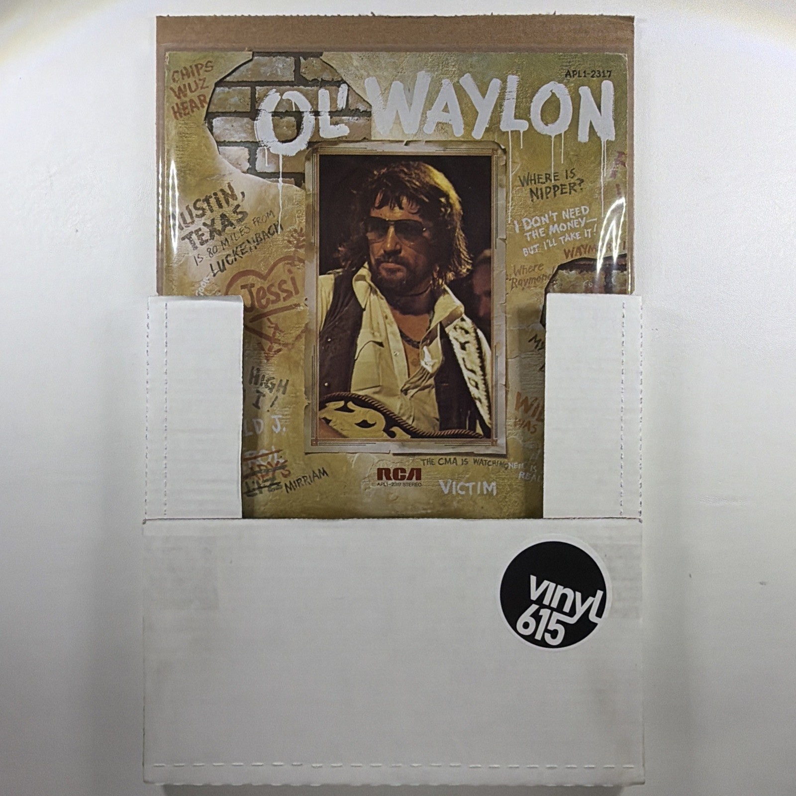 Waylon Jennings - Ol' Waylon LP RCA AFL1-2317 VG+ 1977 Promo Country - Image 6