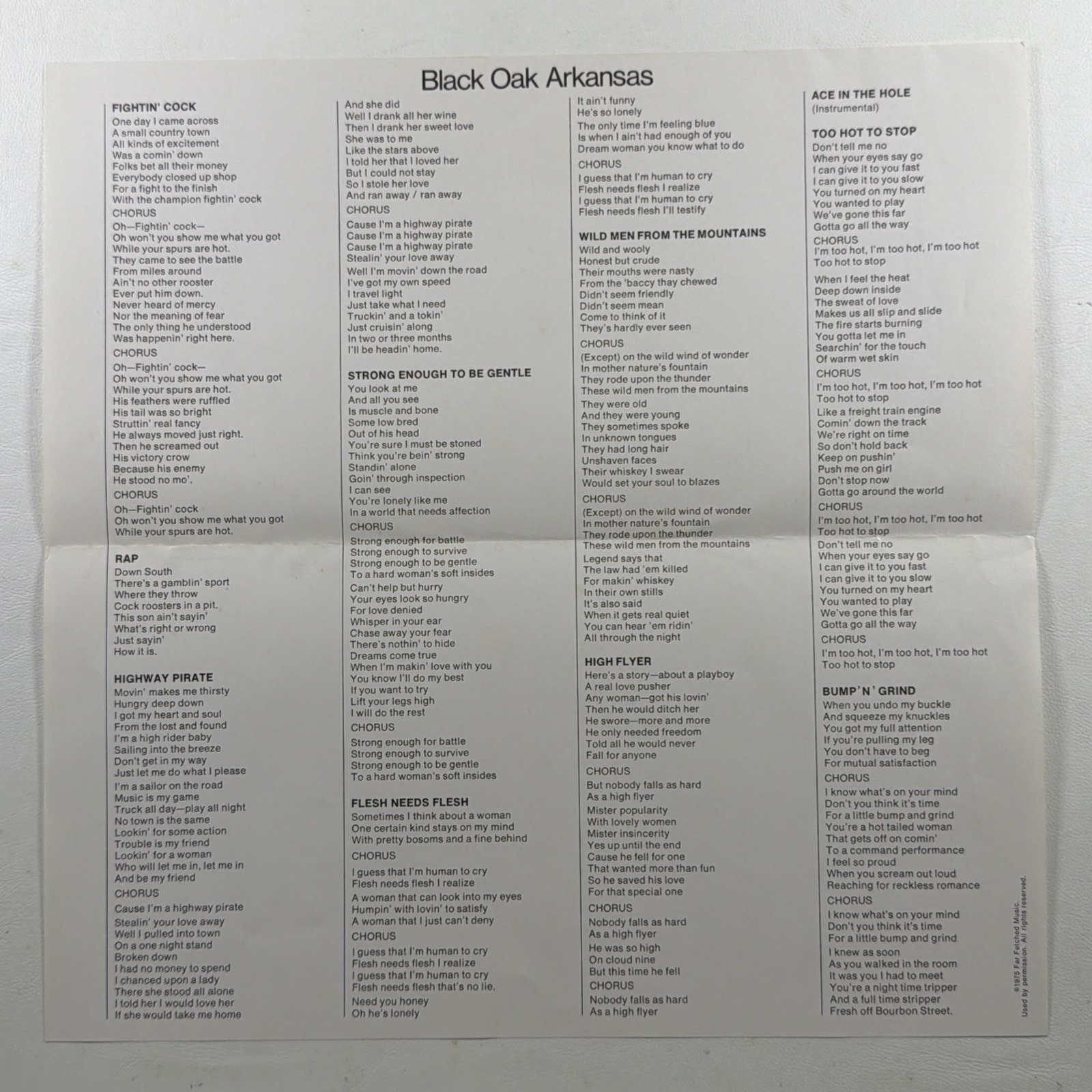 Black Oak Arkansas - X-Rated LP MCA-2155 NM 1975 Promo Insert Embossed Cover - Image 4