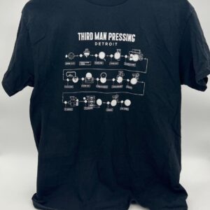 Third Man Records Vinyl Pressing Plant Detroit Logo T Shirt (Medium) Black