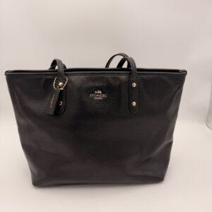 Coach Pebbled Leather Black Tote 2014/15 F1561 Very Good Condition