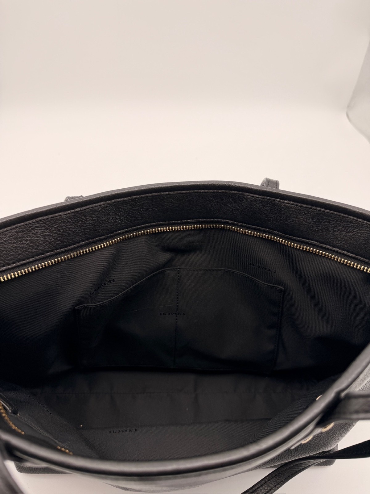 Coach Pebbled Leather Black Tote 2014/15 F1561 Very Good Condition - Image 7