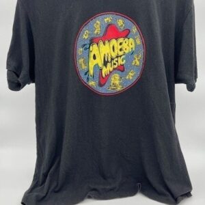 Amoeba Music Independent Record Store Graphic Crew T-shirt (Large) Black