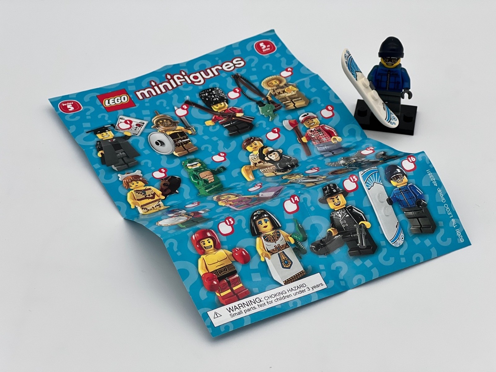 Lego Minifigure Series 5 Snowboarder Guy 8805 Retired Complete with Insert - Image 5