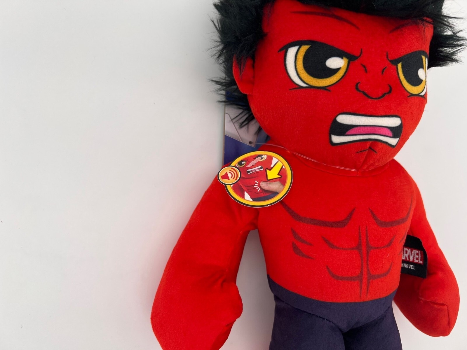 Mattel Marvel Red HULK Plush Talker 12" Brand New (11.75" tall) - Image 2