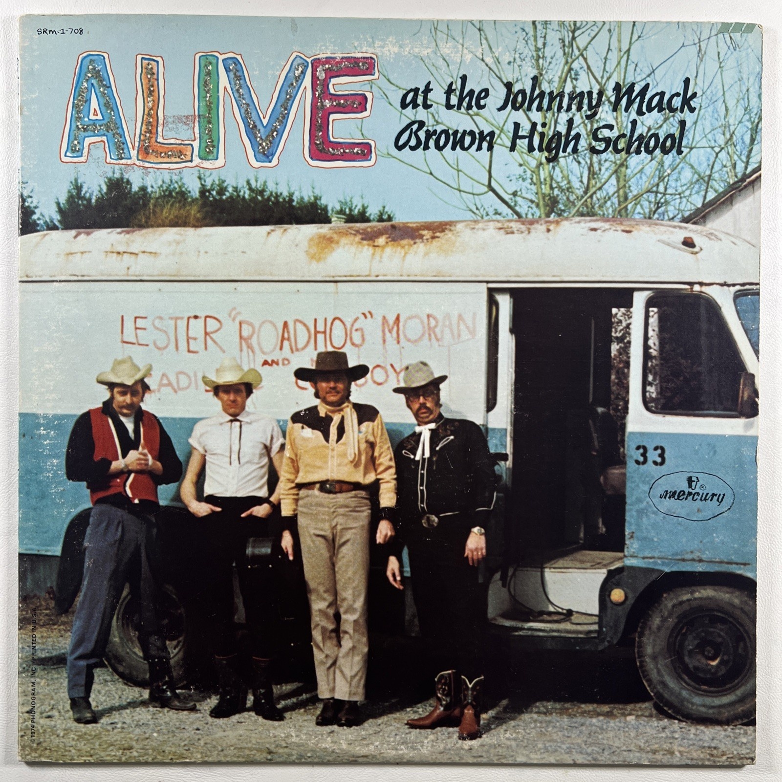 Lester Roadhog Moran - Alive At The Johnny Mack Brown High School LP Mercury VG+