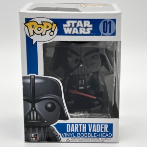 ORIGINAL LARGE FONT BLUE BOX VAULTED Darth Vader Funko Pop #01 Star Wars 2011