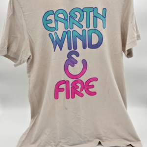 Earth Wind & Fire Theme T-shirt Size Small White Short Sleeve (Good Condition)