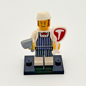 Lego Minifigure Butcher Series 6 Complete Collectible 8827 Retired w/Insert