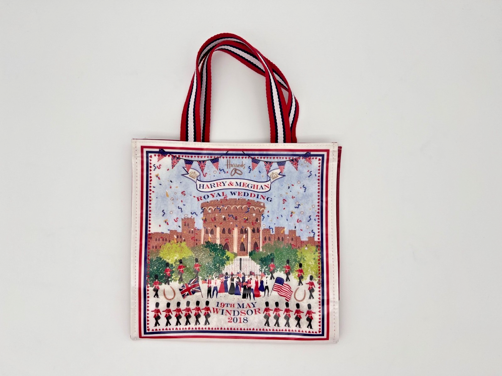 Harrods Harry & Megan Royal Wedding Tote (10"X10") May 19 Windsor 2018