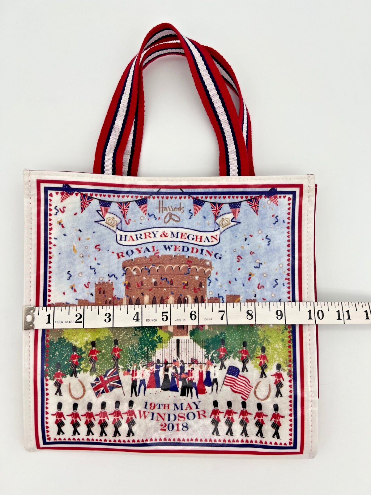Harrods Harry & Megan Royal Wedding Tote (10"X10") May 19 Windsor 2018 - Image 7