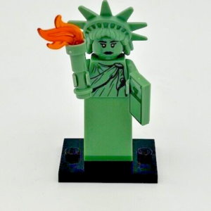 Lego Minifigure Lady Liberty Series 6 Complete w/Stand and Accessories