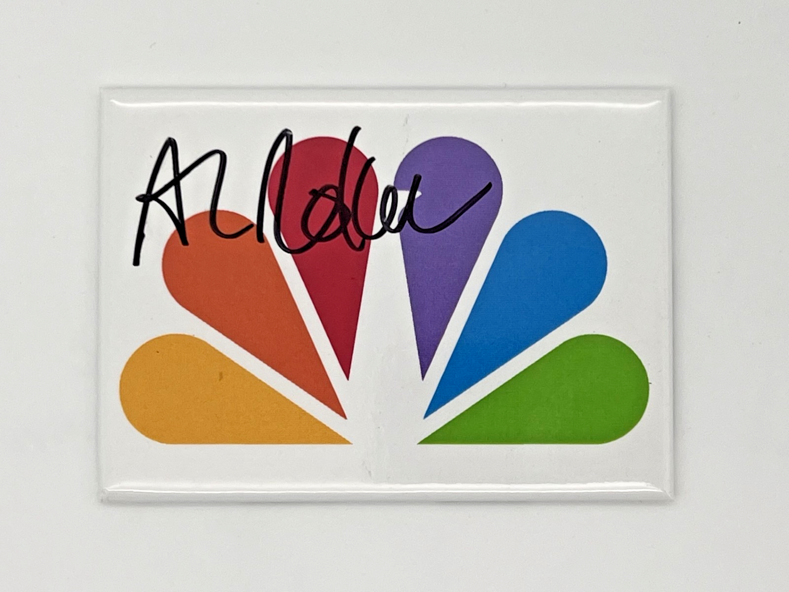 Al Roker Autographed NBC Peacock Magnet (3.5" X 2.25") White