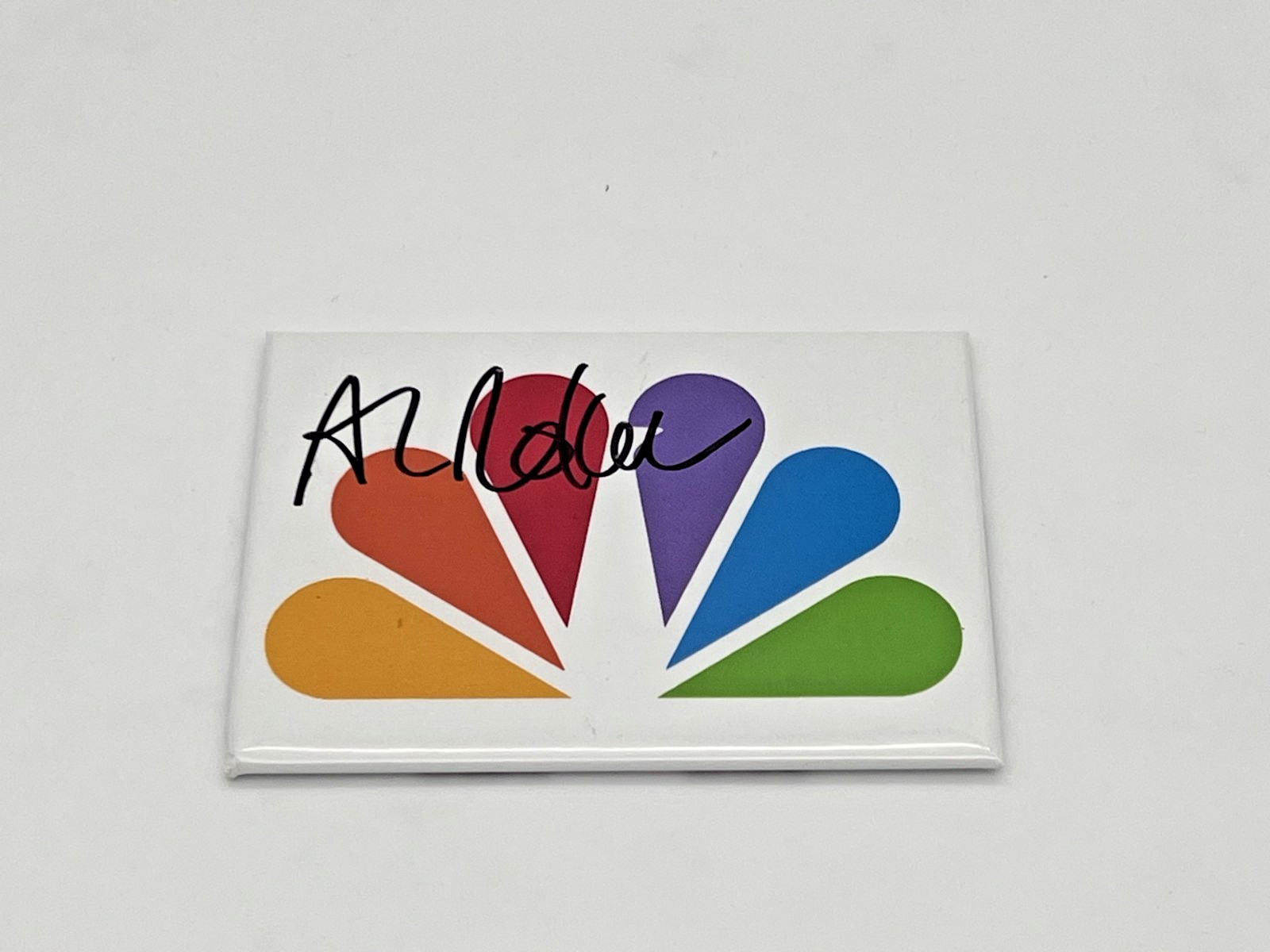 Al Roker Autographed NBC Peacock Magnet (3.5" X 2.25") White - Image 2