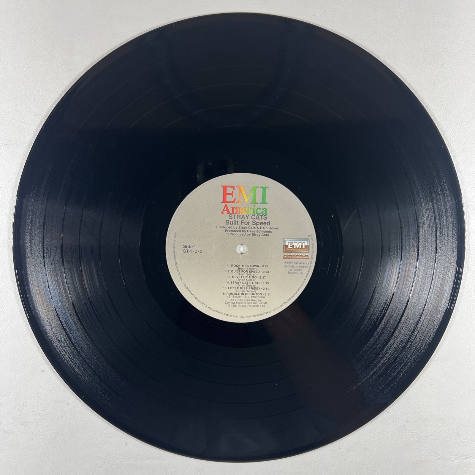 Stray Cats “Built For Speed” LP/EMI ST-17070 (EX) 1982 Rock This Town - Image 5